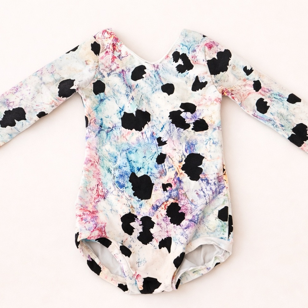 3/$30 Colorful Patterned leotard - animal print toddler bodysuit- rainbow colors
